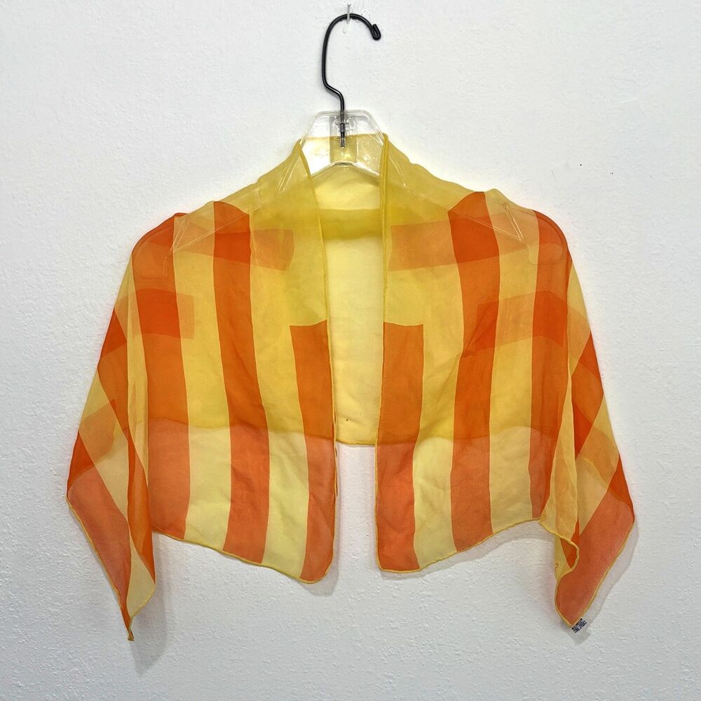 Echo Womens Silk Chiffon Old Money Scarf Japan Vintage Mid Century Quite Luxury